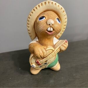 “Rocky” Pendelfin 'Rabbit Hand Painted Stonecraft Vintage Rabbit Hand Painted